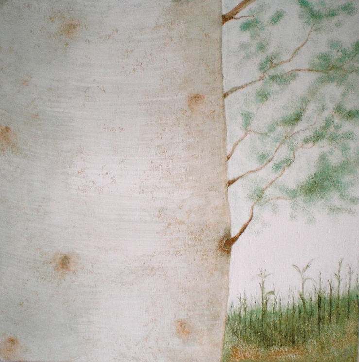 Toile polychrome, série Danse des arbres